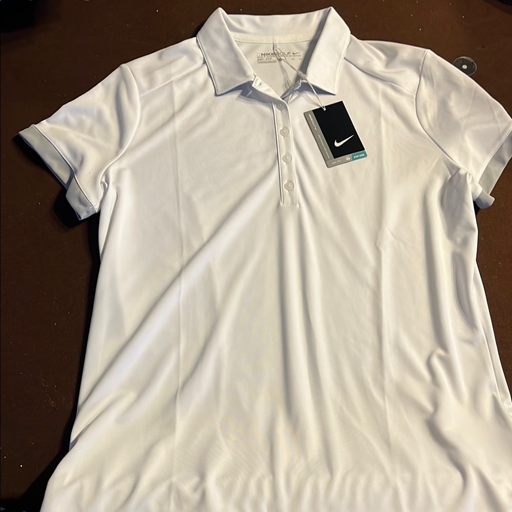Nwt white womens Nike golf polo
